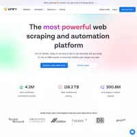 apify platformu, web scraping ve API otomasyonu (her ay 5$ ücretsiz)