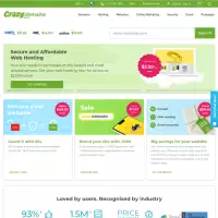 Crazy Domains 購買一個域名，註冊一個新的 .com 並免費獲得匹配的 .STORE。