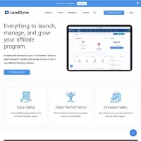 Leaddyno あなたのウェブサイトでアフィリエイト プログラムを開始します。 市場で最も安い価格で