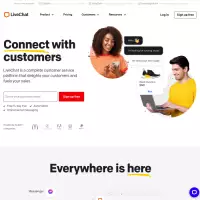LiveChat अपनी वेबसाइट पर चैट इंस्टॉल करें, संपर्क करें, चैट करें, बिक्री बढ़ाएं। मुफ्त परीक्षण