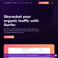 Surfer, web sitenizin içeriğini AI ile yazmak için bir seo aracı