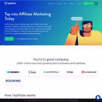 Tapfiliate 自分のウェブサイトでアフィリエイト システムを作成する 14 日間無料トライアル