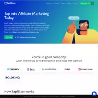 Tapfiliate Créez un système d'affiliation sur votre propre site Web Essai gratuit de 14 jours