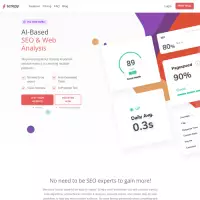 使いやすい AI-SEO ツールである Screpy は、ドメイン名を追加して [開始] をクリックするだけです。