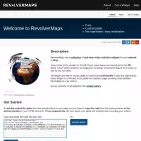 RevolverMaps Web Decor Widget Live Stats Globe Maps (2D/3D) 100% 免費