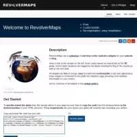 Widget Dekorasi Web RevolverMaps Statistik Langsung Globe Maps (2D/3D) 100% Gratis