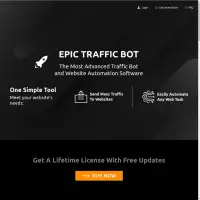Epicトラフィックボット トラフィック ブースター ソフトウェアは、Web サイトのトラフィックを増加させます。