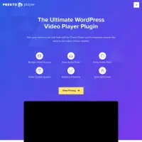 WordPress 中的 Presto Player 視頻播放器添加了疊加層 自動播放