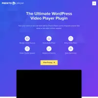 Presto Player Video Player dans WordPress ajoute des superpositions Lecture automatique