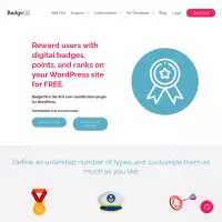 BadgeOS ปลั๊กอิน WordPress (ฟรี)ให้รางวัลแก่ผู้ใช้ ให้คะแนนจากกิจกรรมและอื่นๆอีกมากมาย