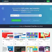 크리에이터, 웹사이트, 스크립트, 테마, 앱, 게임을 위한 Codester Marketplace.
