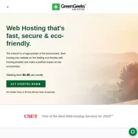 Alojamiento web GreenGeeks (integración de CDN gratuita) Creador de sitios de arrastrar y soltar