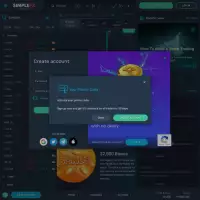 SimpleFX buy and sell crypto and other assets without KYC, first deposit 100$ get 20$ free.