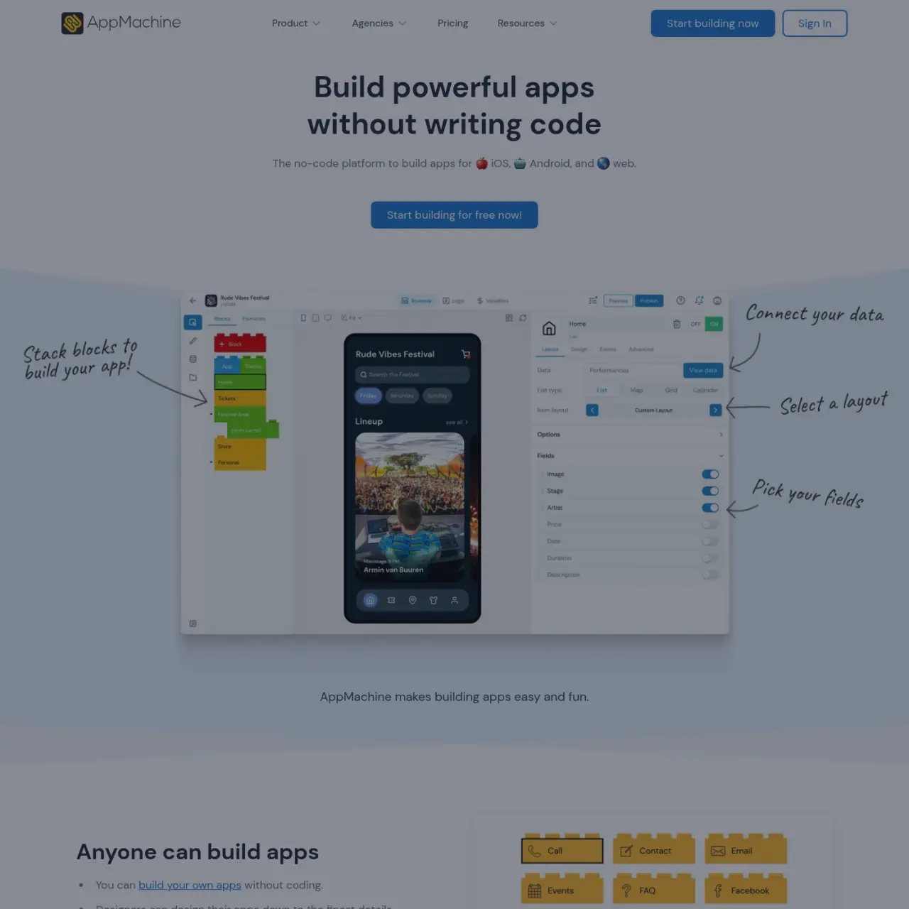 AppMachine is a platform designed to empower users to create their own mobile applications without p