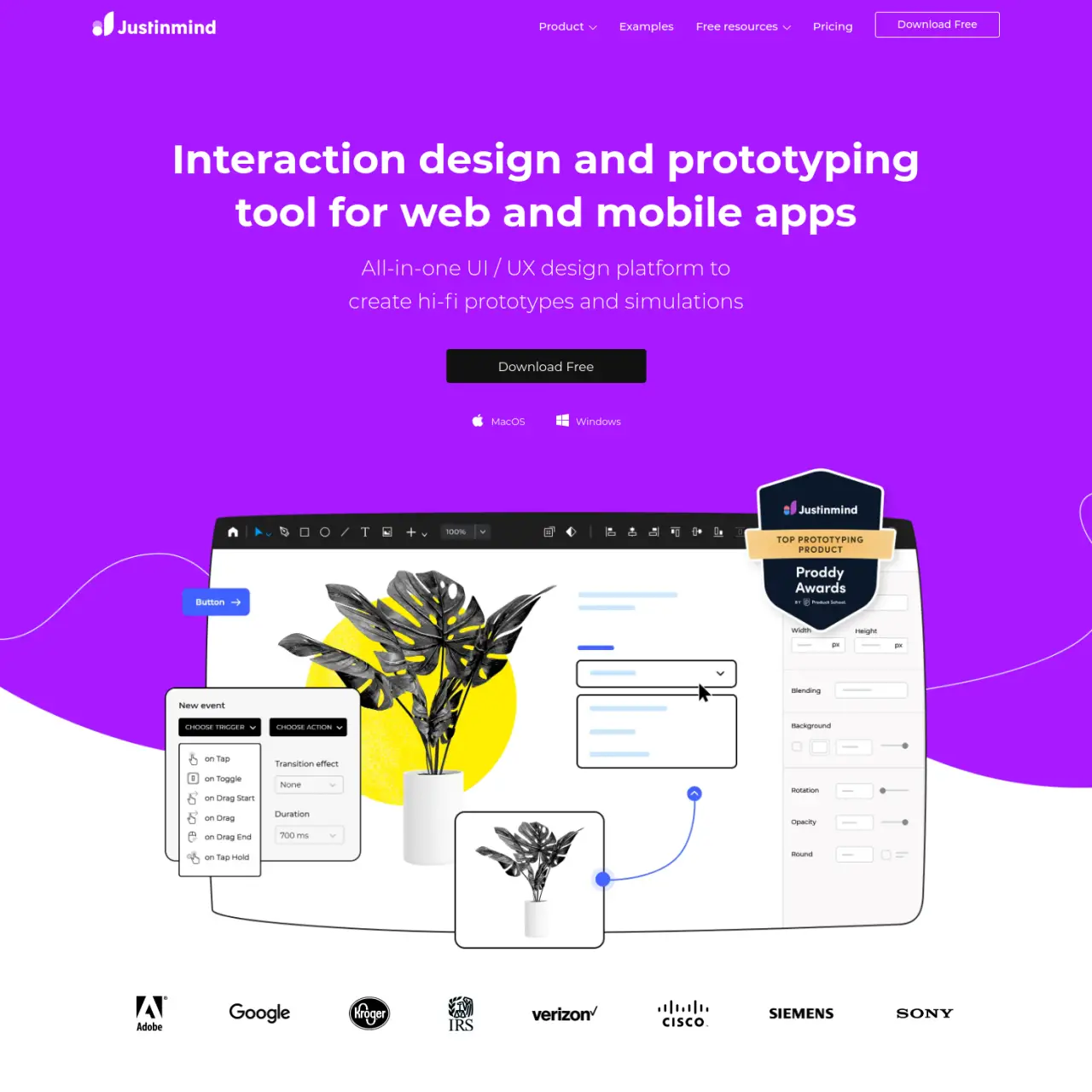 Justinmind is a robust prototyping tool designed for creating interactive wireframes and prototypes 