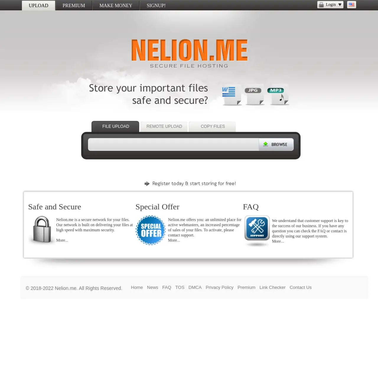 Nelion.me bietet einen sicheren und schnellen Dateifreigabedienst mit Funktionen wie Remote-Upload,