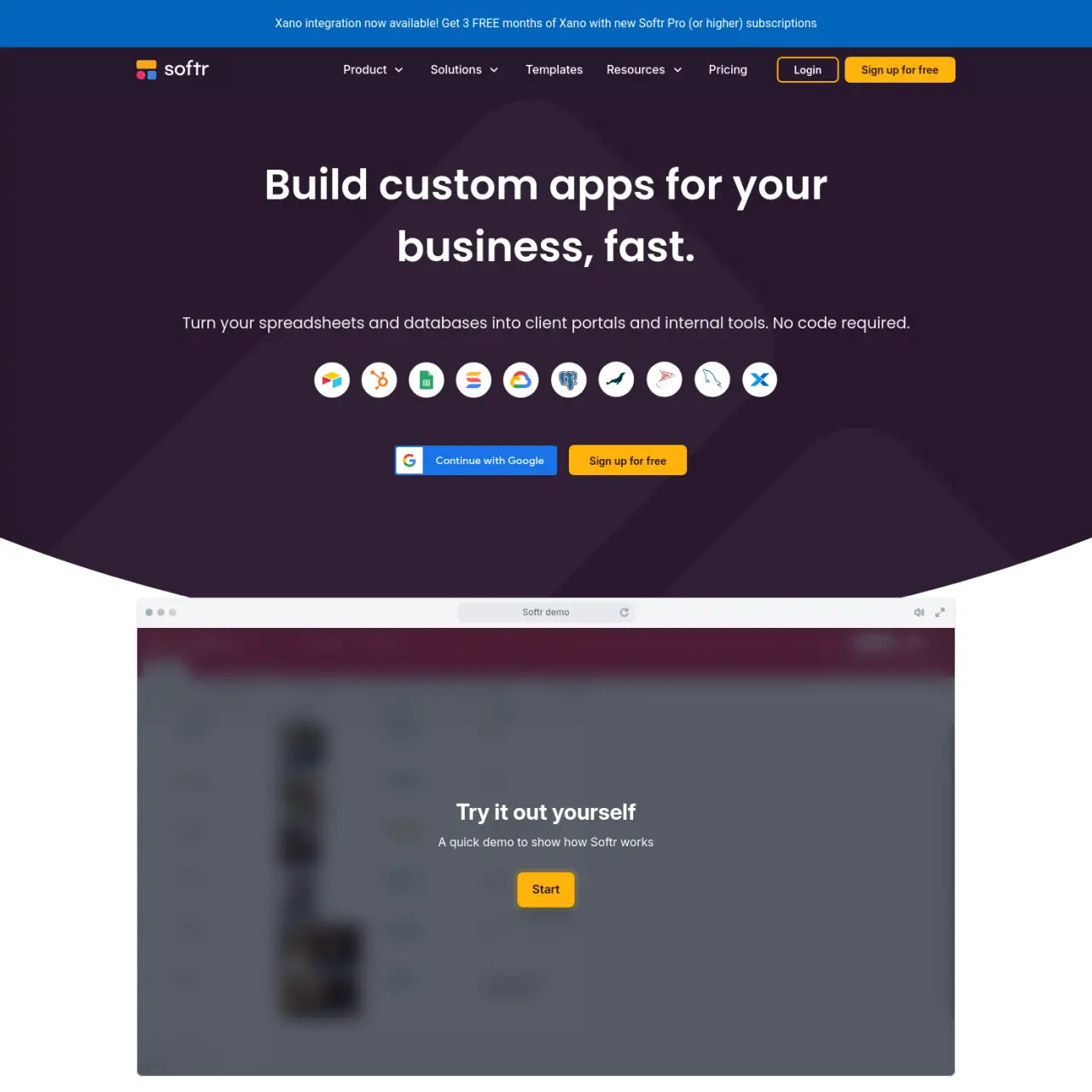 Softr is a no-code platform designed to help users build web applications and websites easily withou