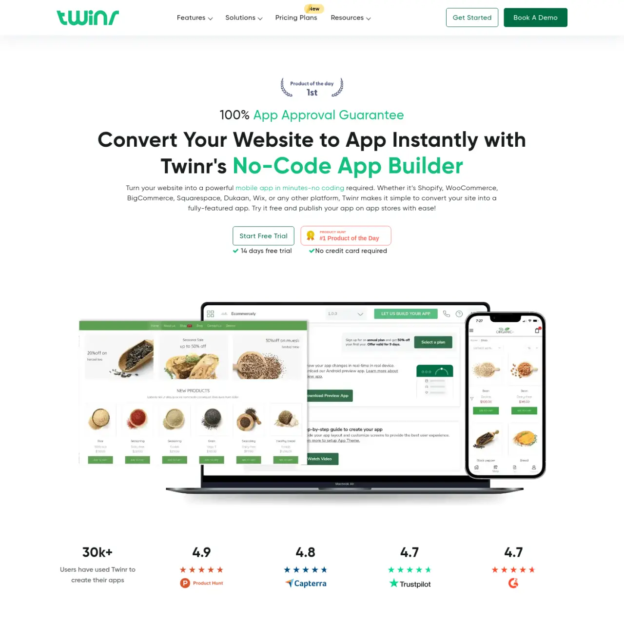 Twinr is a platform designed to simplify the process of converting web applications into native mobi