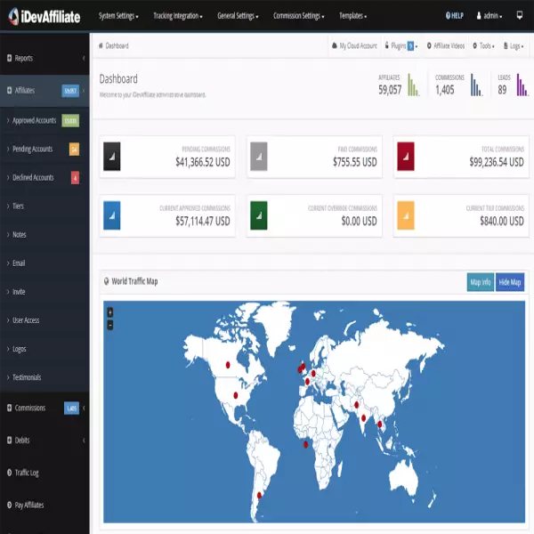 iDevAffiliate Buat program gabungan anda Affiliate di tapak web anda sendiri.