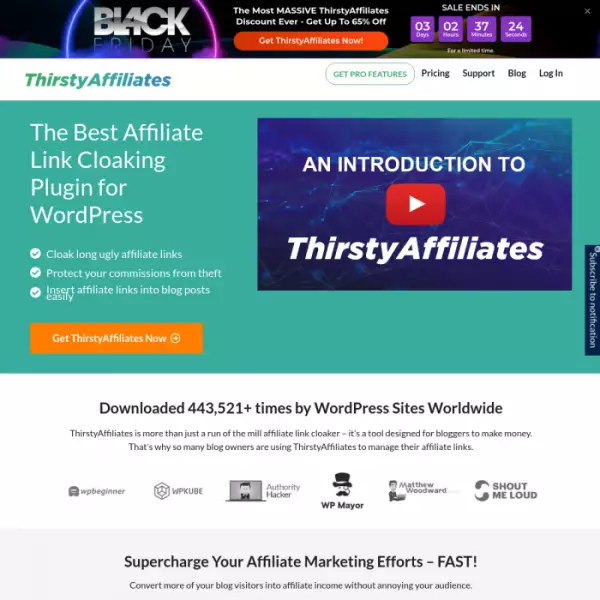 ThirstyAffiliates Ẩn liên kết Chèn liên kết tên miền Xem thống kê liên kết plugin wordpress