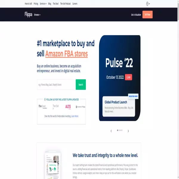 flippa ตลาดซื้อขายเว็บไซต์ โดเมน แอพมือถือ เพียงคุณมี URL คุณสามารถขายได้ทุกอย่าง