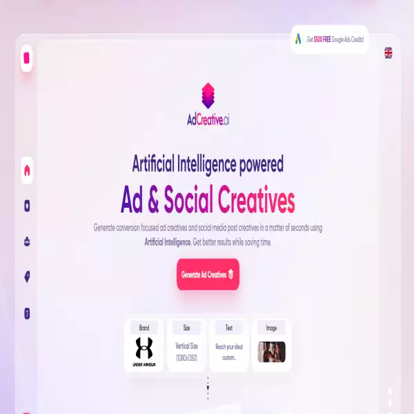 adcreative.ai design tool Banner ads with AI in less than 2 minutes!
