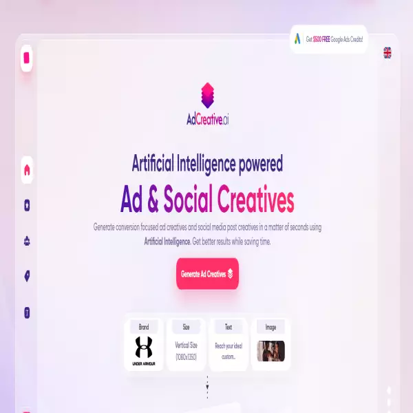 adcreative.ai tasarım aracı AI ile 2 dakikadan kısa sürede banner reklamlar!