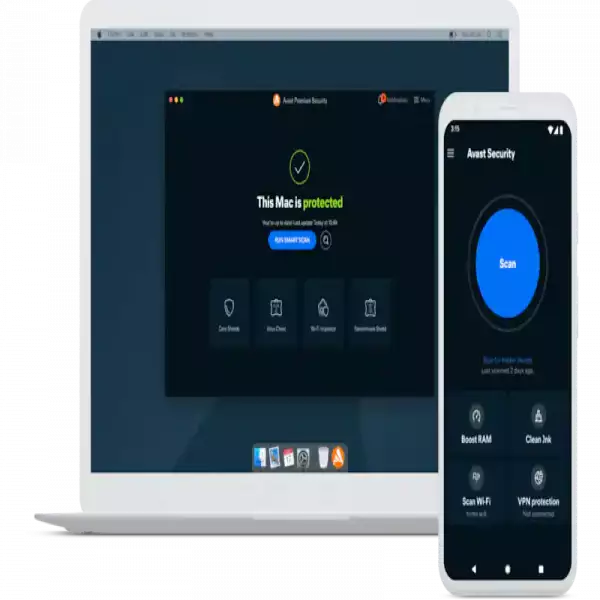 avast Antivirus(무료) 및 무료 VPN(주당 5GB) 최대 5개의 장치를 보호합니다.