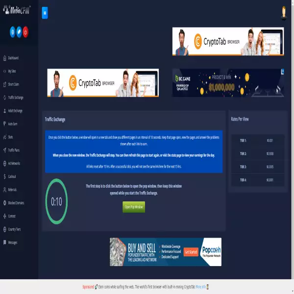 Régie publicitaire Mediacpm Gagnez de l'argent pour votre site web. Le paiement minimum est de 10 $.