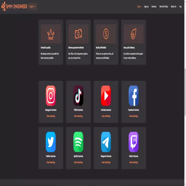 smmengineer aumenta le visualizzazioni, aumenta i follower su YouTube e altri social media.