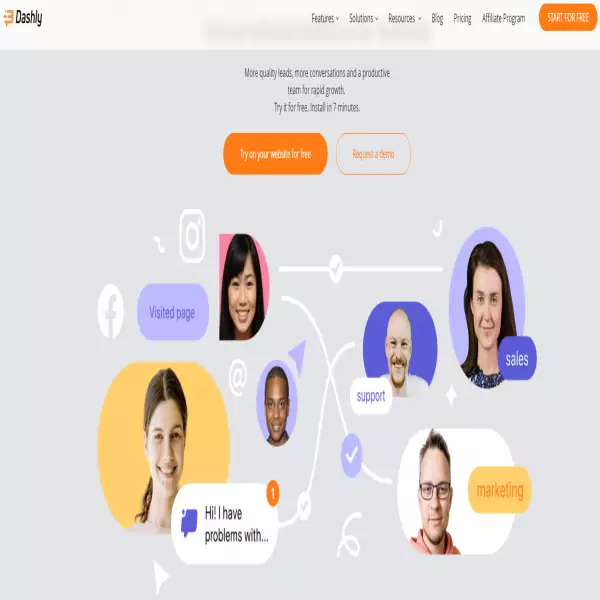 dashly.io Live-Chat-Tool Automatisierte Chatbots schaffen Kommunikation.