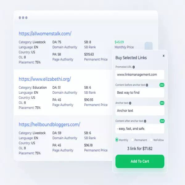 リンク管理 ウェブサイトや SEO 自動化ツールからバックリンクを購入して、検索エンジンでトップ ランキングを獲得しましょう。