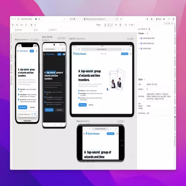 sizzy.co, browser untuk pengembang dan desainer Mulai uji coba gratis dan unduh