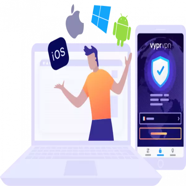 vyprvpn hoạt động trên tất cả các thiết bị Không có nhật ký sử dụng lưu lượng ngang hàng