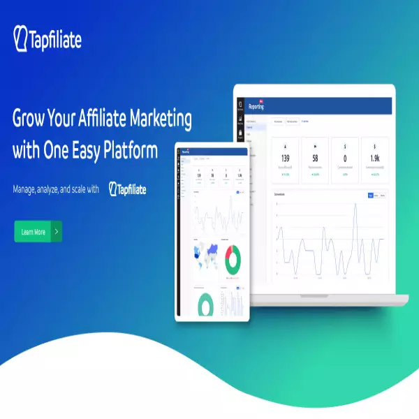 Tapfiliate Créez un système d'affiliation sur votre propre site Web Essai gratuit de 14 jours