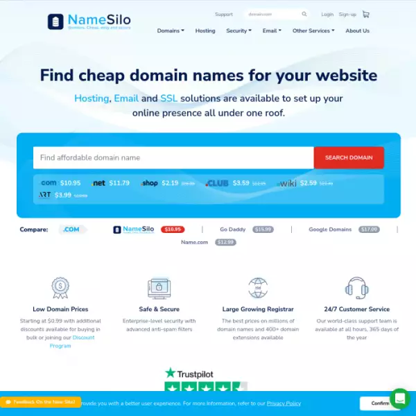 Namesilo Buy Domains Sell or Become a Reseller Earn More than 400 Domains