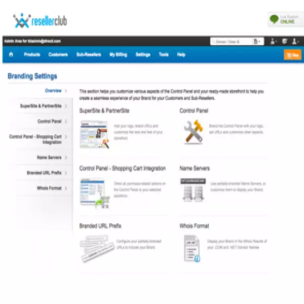 Hosting Web professionale ResellerClub Per rivenditori di hosting di domini
