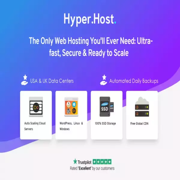 hyper.host installa le popolari app di web building (gratuite) con un solo clic.