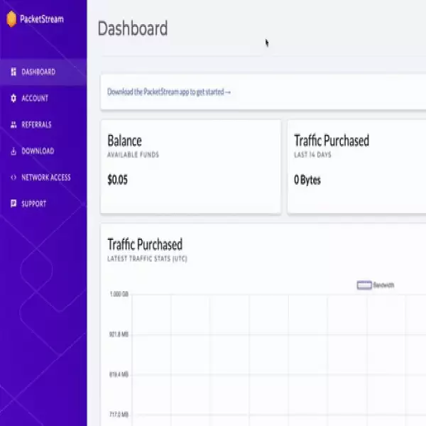 PacketStream kolay para kazan bant genişliği sat para kazan programı indir Minimum para çekme $5.00