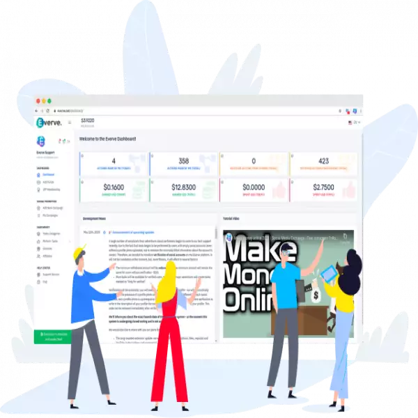 Sistem pertukaran Everve untuk meningkatkan pengikut Rangkaian media sosial anda (percuma)