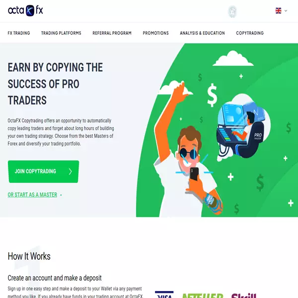 OctaFX Trading Forex Copy System MAKE MONEY COPY MAKE MONEY (5000$ free trial money)