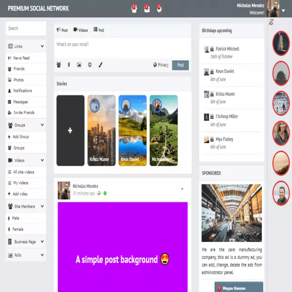 openteknik Script per la creazione di siti Web di social network Crea un sito web (gratuito)