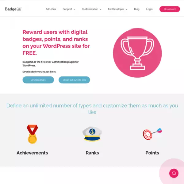 BadgeOS ปลั๊กอิน WordPress (ฟรี)ให้รางวัลแก่ผู้ใช้ ให้คะแนนจากกิจกรรมและอื่นๆอีกมากมาย