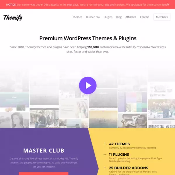 Themify Builder はページビルダーです。 ドラッグ&ドロップ(無料)