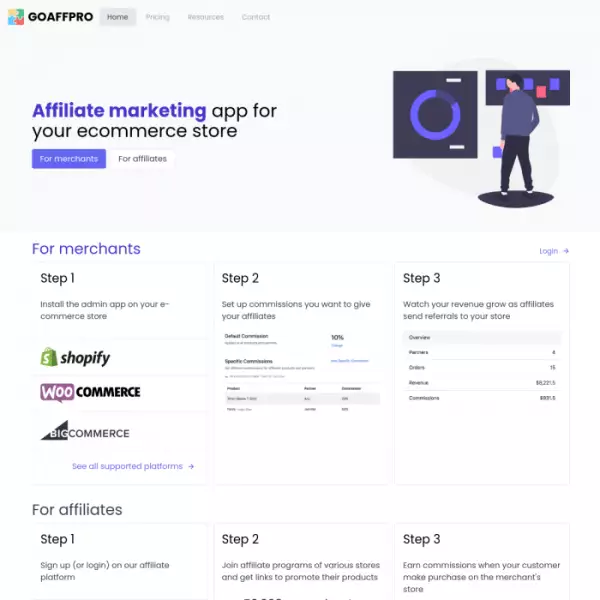 GoAffPro Affiliate Marketing Software for Merchants (Free) and Marketers