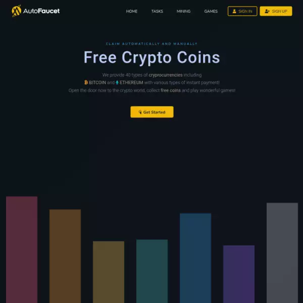 autofaucet Get Free Crypto Collectez plus de 40 types de pièces gratuites.