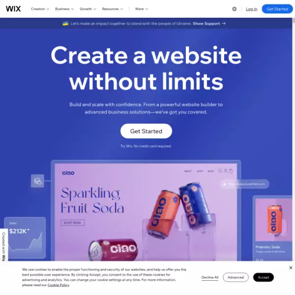 Wix.com Website Builder More than 100 templates are provided for you to choose from.