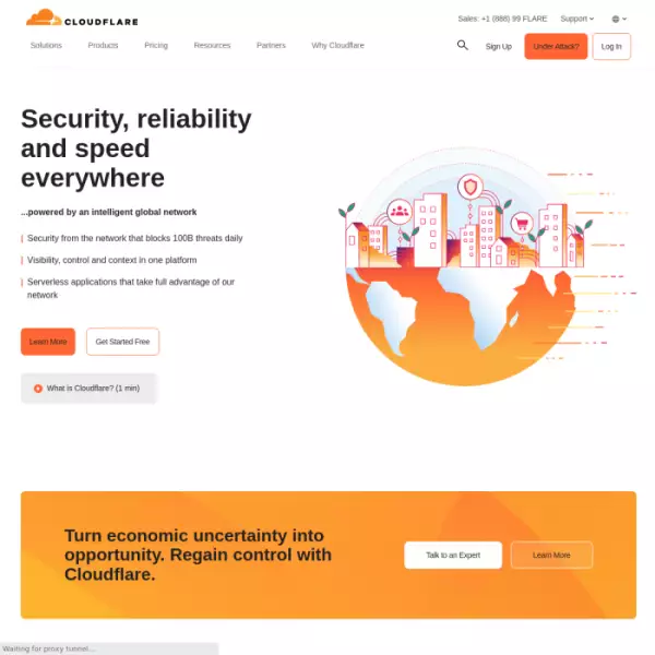 Cloudflare एक सामग्री वितरण नेटवर्क प्रदान करता है। क्लाउड साइबर सुरक्षा
