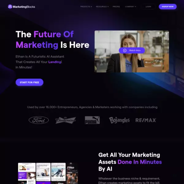 Marketingblocks は、オンライン マーケティング担当者専用のユーティリティ AI ツールです。