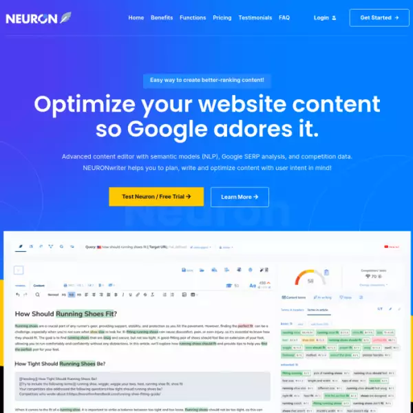 NEURONwriter — это инструмент, помогающий создавать контент, который лучше ранжируется.